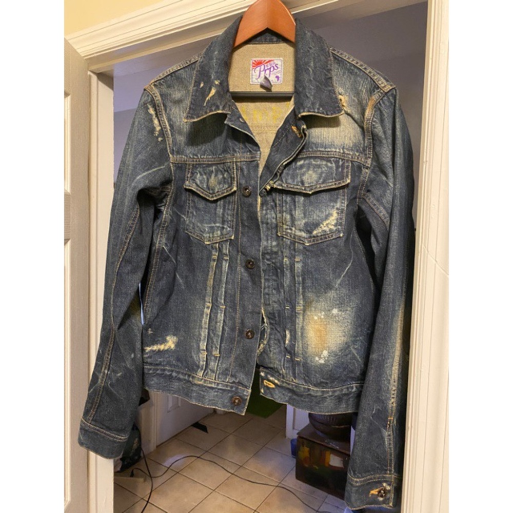 Men’s PRPS distressed jean denim jacket